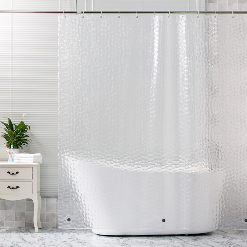 3D Water Cube Shower Curtain 180x200 image 1