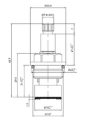 1/2 Inch Brass Tap Cartridge with Ceramic Disc 11 Hot Type