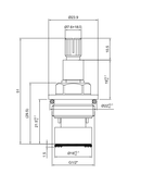 1/2 Inch Brass Tap Cartridge with Ceramic Disc 13 Cold Type