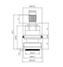 Franke Type Brass Tap Cartridge with Ceramic Disc 15-1 Cold Type