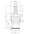 1/2 Inch Brass Tap Cartridge with Ceramic Disc 16 Cold Type