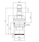 1/2 Inch Brass Tap Cartridge with Ceramic Disc 2 Cold Type