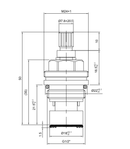 1/2 Inch Brass Tap Cartridge with Ceramic Disc 3 Cold Type