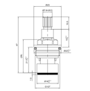 1/2 Inch Brass Tap Cartridge with Ceramic Disc 4 Hot Type