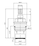 1/2 Inch Brass Tap Cartridge with Ceramic Disc 7 Cold Type