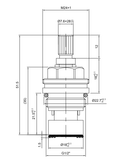 1/2 Inch Brass Tap Cartridge with Ceramic Disc 8 Hot Type