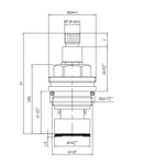 1/2 Inch Brass Tap Cartridge with Ceramic Disc 9 Hot Type