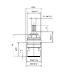 3/4 Inch Brass Tap Cartridge with Ceramic Disc CL1 Cold Type