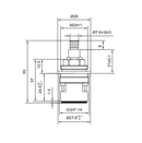 3/4 Inch Brass Tap Cartridge with Ceramic Disc CL11 Hot Type