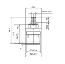 3/4 Inch Brass Tap Cartridge with Ceramic Disc CL9-1 Cold Type