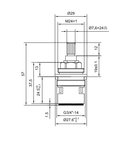 3/4 Inch Brass Tap Cartridge with Ceramic Disc CL9 Cold Type