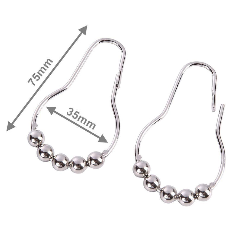 Stainless Steel Polished Chrome Shower Curtain Rings image 2