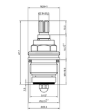 1/2 Inch Brass Tap Cartridge with Standard Rubber Washer 1