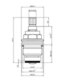 1/2 Inch Brass Tap Cartridge with Standard Rubber Washer 2