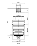 1/2 Inch Brass Tap Cartridge with Standard Rubber Washer 4